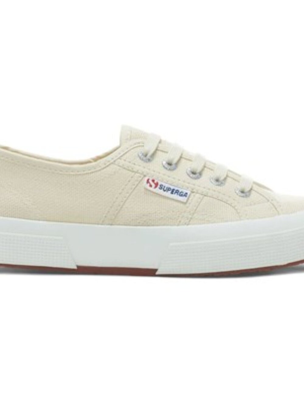 Superga - Womens 2750 Cotu Canvas Sneakers, size 12 US mens, color cream.